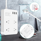 Power Strip, 4 Flat Plug
