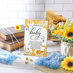 Geetery 51 Pcs Baby Shower Game Pacifier Necklace - Blue / Bee view 4