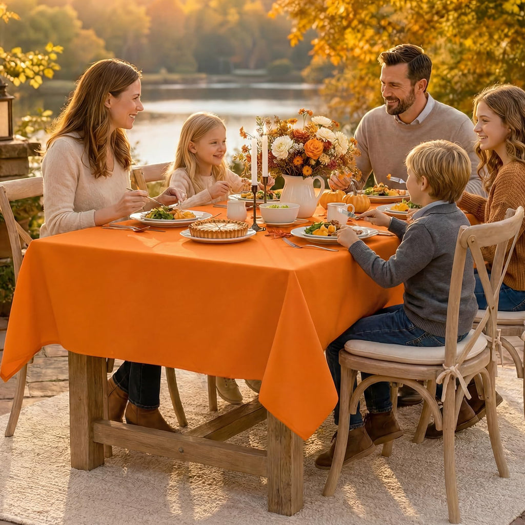 Softalker Rectangle Tablecloth - Orange / 52" x 70" (Rectangular) view 3