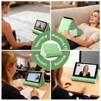 Sttargxing Tablet Stand Multi-Angle Tablet Pad Stand Lazy Holder Stand Soft Pad Stand Tablet Cushion Stand with Net Pocket & Random Color Stands for Lap - Green view 8
