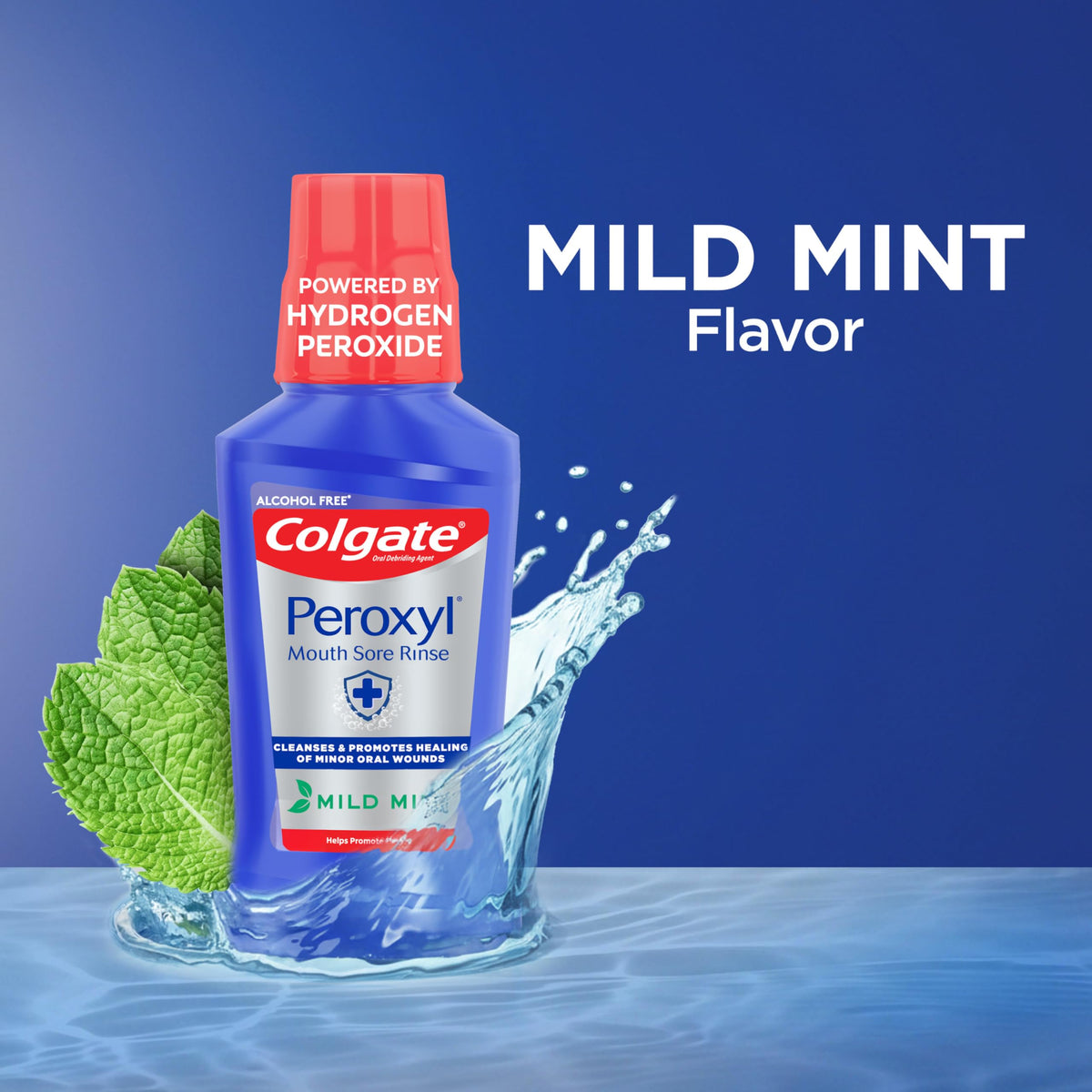 Colgate Peroxyl Antiseptic Mouth Sore Rinse, Alcohol Free, Mint, 16.9 fl oz (additional view 5)