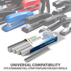Officemate Standard Staples - Chisel Point Tips, 5 Boxes of 5,000 Staples, 1/4-Inch Leg Length, Universal