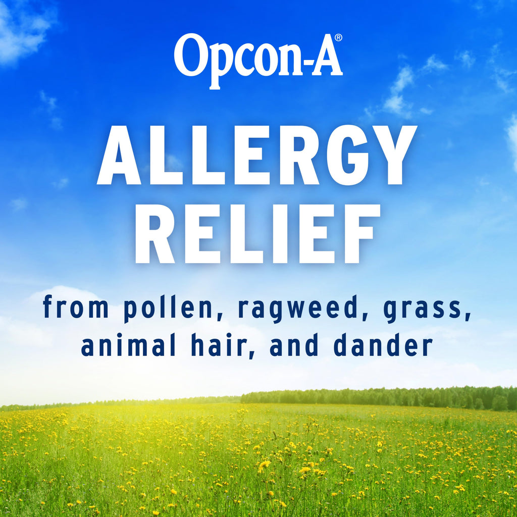 Opcon-A Allergy Eye Drops, Antihistamine and Redness Relief for Itchy, Red Eyes, Soothes Irritation from Pollen (Pack of 2)