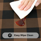 Smiry Rectangle Picnic Table Cloth - Black and Brown / 72" x 36" (Rectangular) view 3
