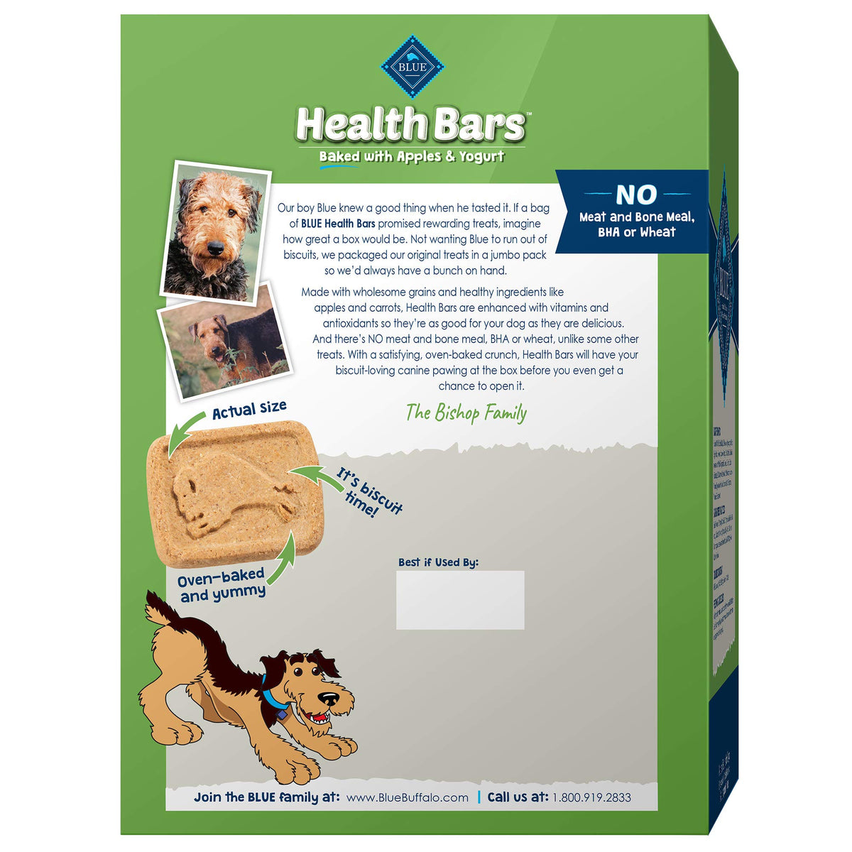 Blue Buffalo Health Bars Apple & Yogurt Dog Biscuits, – 48 oz (801868)