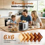 Toaster 2 Slice Touch Screen, Smart Toaster Wide Slot, Full Stainless Steel (additional view 4)