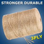 Vanhench 805FT Natural Jute Twine String, Bulk Hemp Jute Rope Cord Twine for Crafts Gardening, Gift Wrapping, Wedding