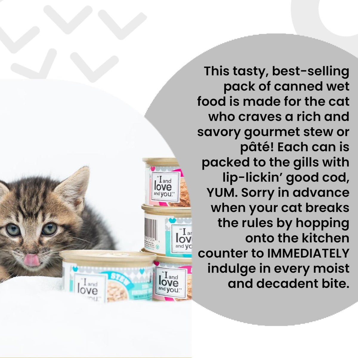 I and Love and You Wet Cat Food - Tuna Fintastic Stew - Tuna Recipe, Grain Free, Filler Free, 3oz Pack of 24 Cans