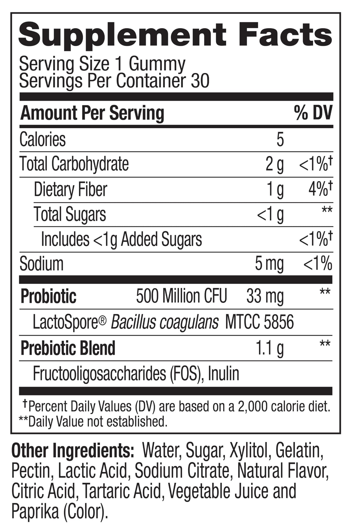 OLLY Probiotic + Prebiotic Gummy - 30 Count (Pack of 1) view 6
