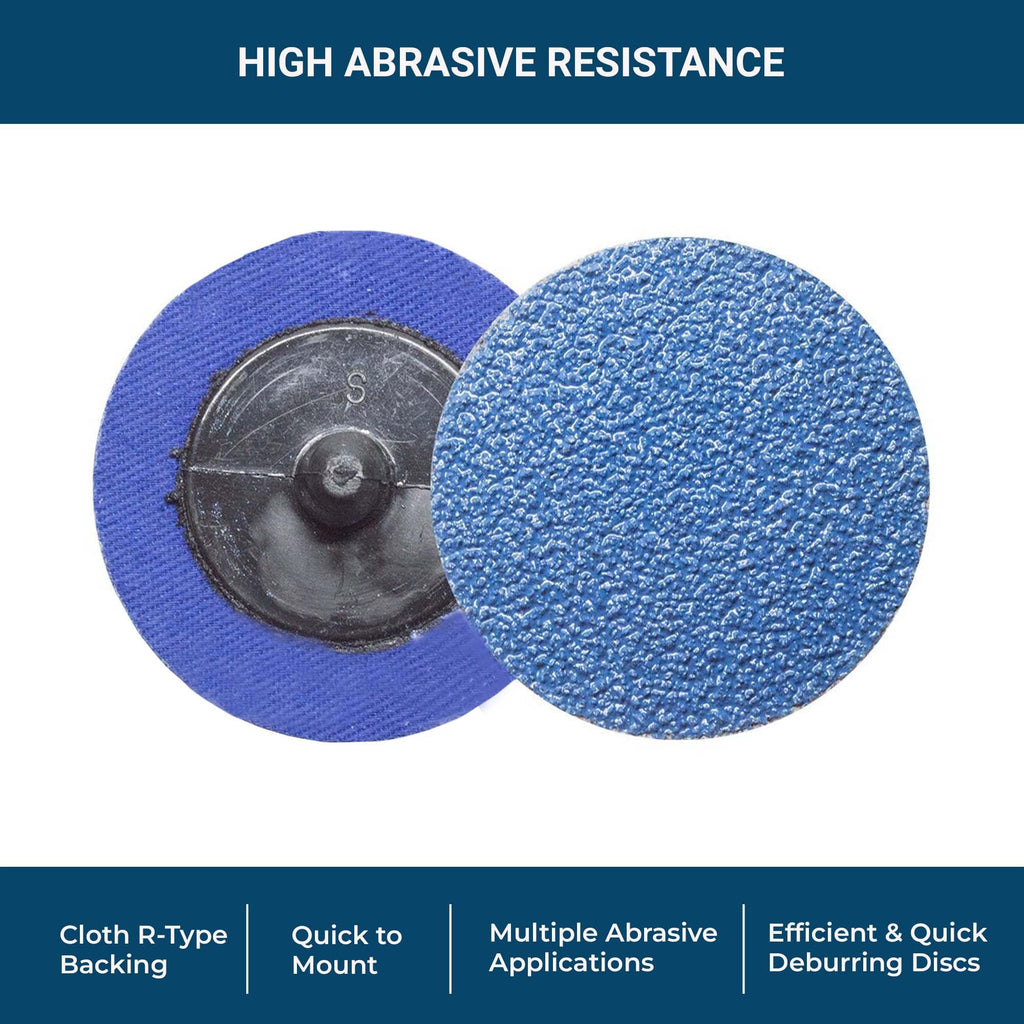 Benchmark Abrasives 2" Zirconia Quick Change Sanding Discs, 120 Grit (BM-QC2Z120_Q25_40) (Pack of 1000)