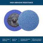 Benchmark Abrasives 2" Zirconia Quick Change Sanding Discs, 120 Grit (BM-QC2Z120_Q25_40) (Pack of 1000)