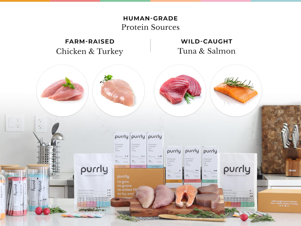 Purrly Lickable Wet Cat Treats Healthy Grain-Free Chicken Variety Pack (18 Count) Squeezable Creamy Purée with (Pack of 18)