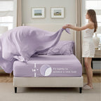 Bedsure Comforter Set & Sheet Set Bedding Set - 13 - Light Purple / Twin view 4