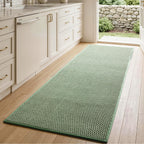 Sunfly Runner Rug with Non Slip Rubber Backing - Sage Green / 2' x 6' (Rectangular) view 2