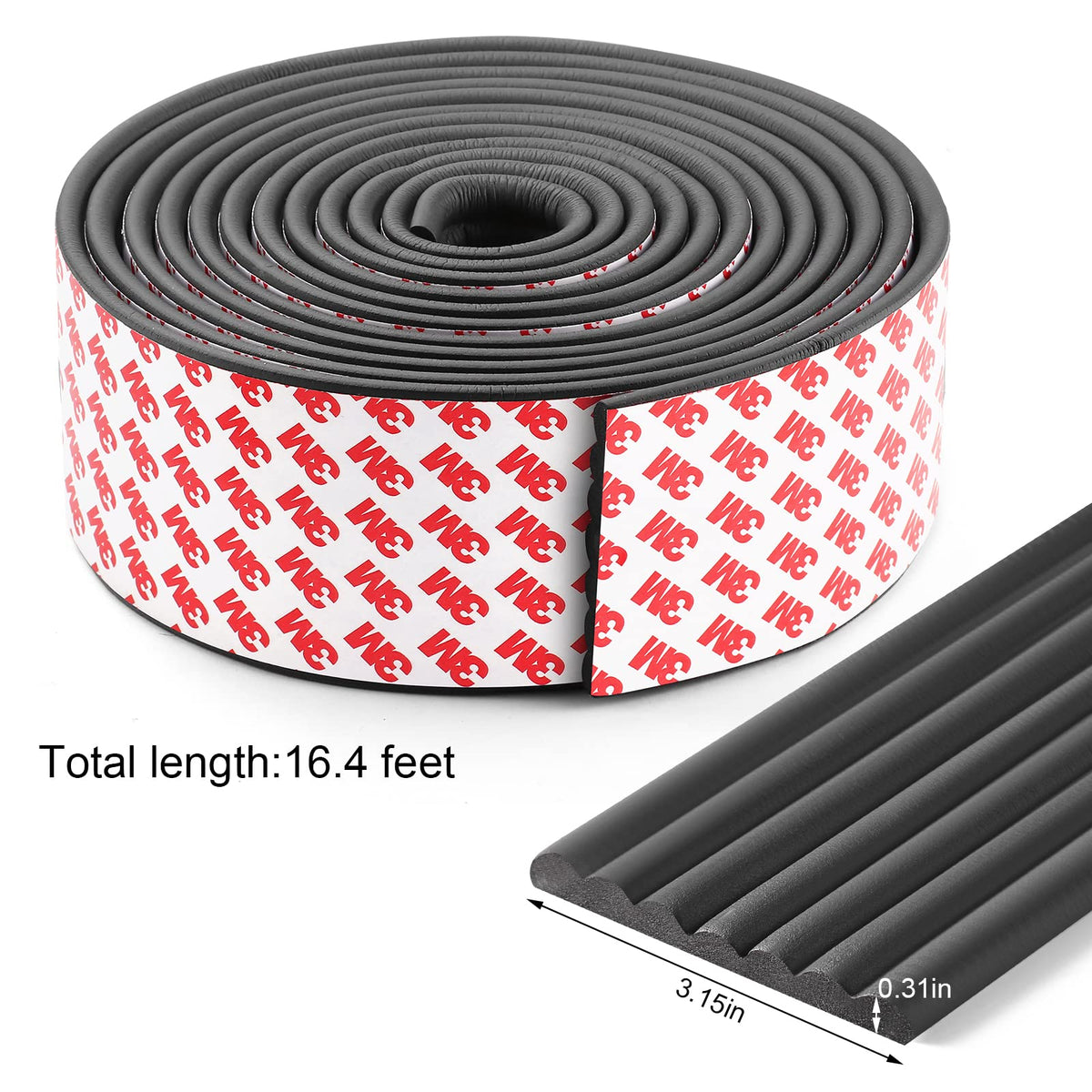 Dovesail Upgrade Baby Proofing Edge Guards 6.6ft Protector with 3M Adhesive Double Sided Tape - Black - 16.4 Feet view 6