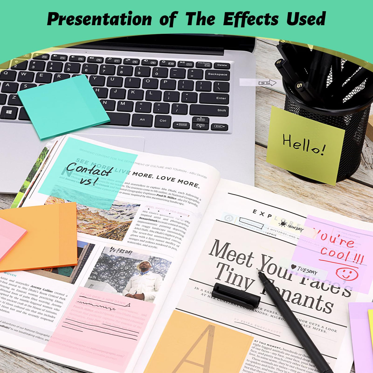 800 Sheets Transparent Sticky Notes