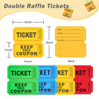 Homrelaxy Pairs Double Raffle Tickets, 50/50 Raffle Tickets Roll