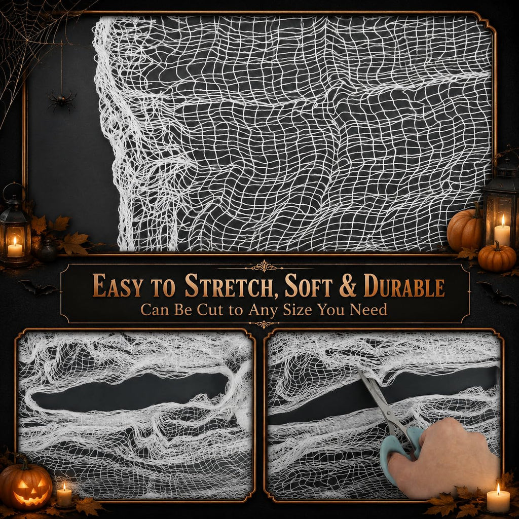 Qtisky Halloween Gauze Creepy Cloth
