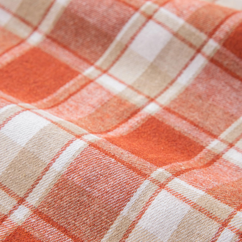 AQOTHES Plaid Fall Thanksgiving Table Runner - Orange Light / 13" x 72" view 3