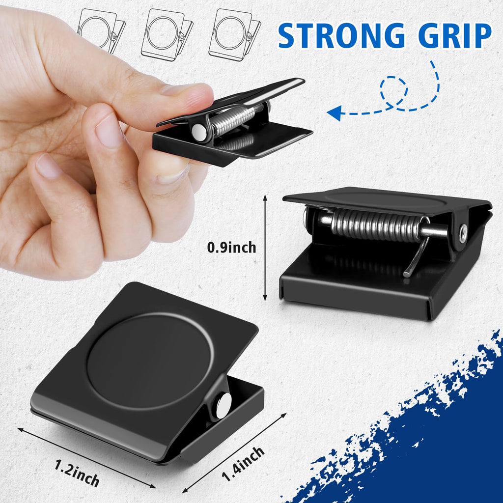 Grtard Magnetic Clips for Refrigerator - Black / 6 pack view 7
