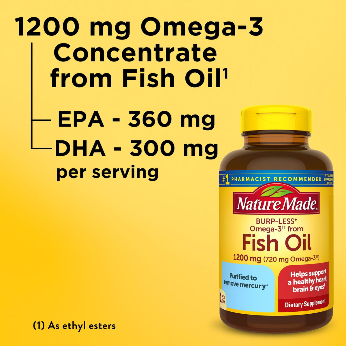 Nature Made Fish Oil Omega-3 1200mg Softgels