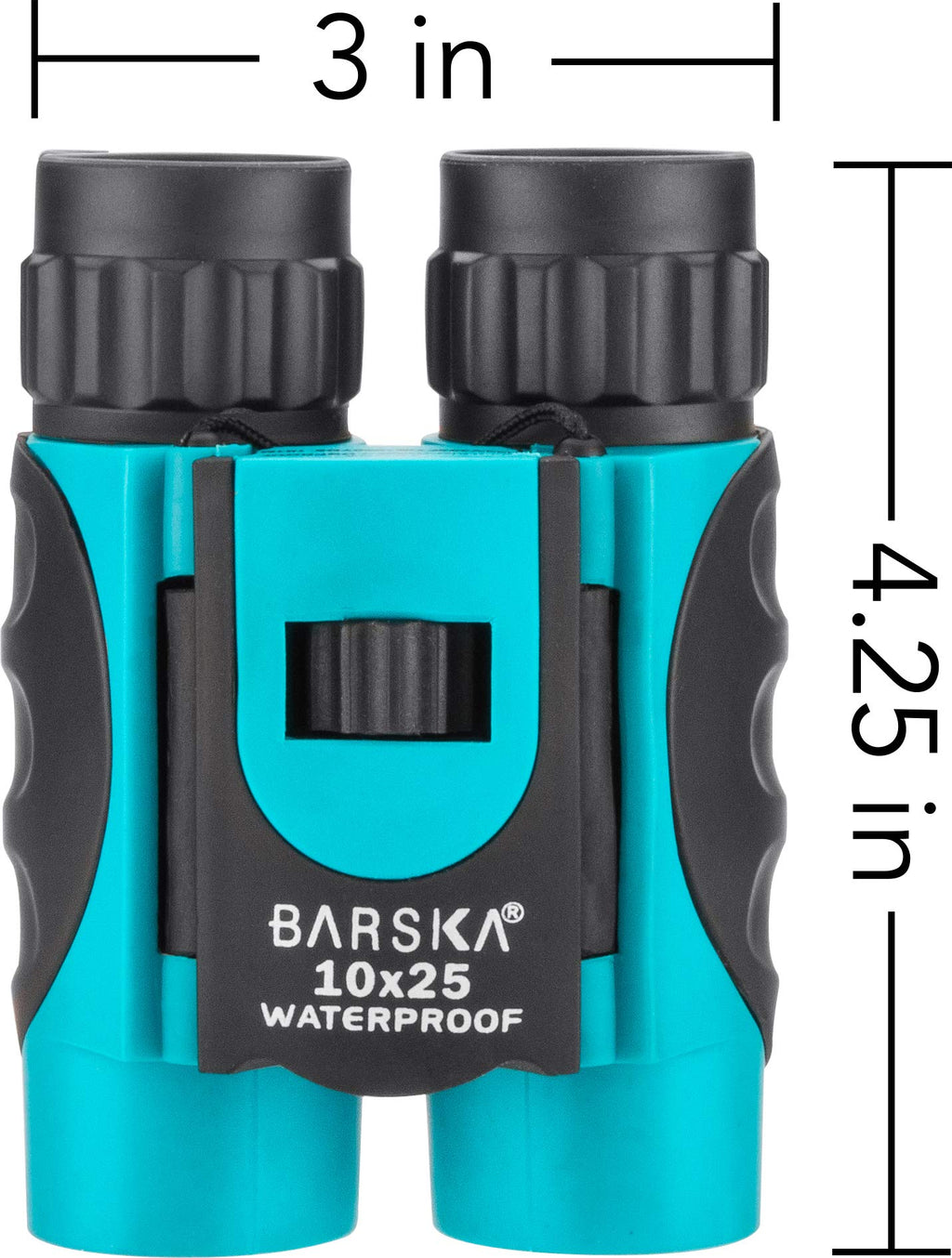 Barska 10x25 Waterproof Compact Binoculars - Blue view 4