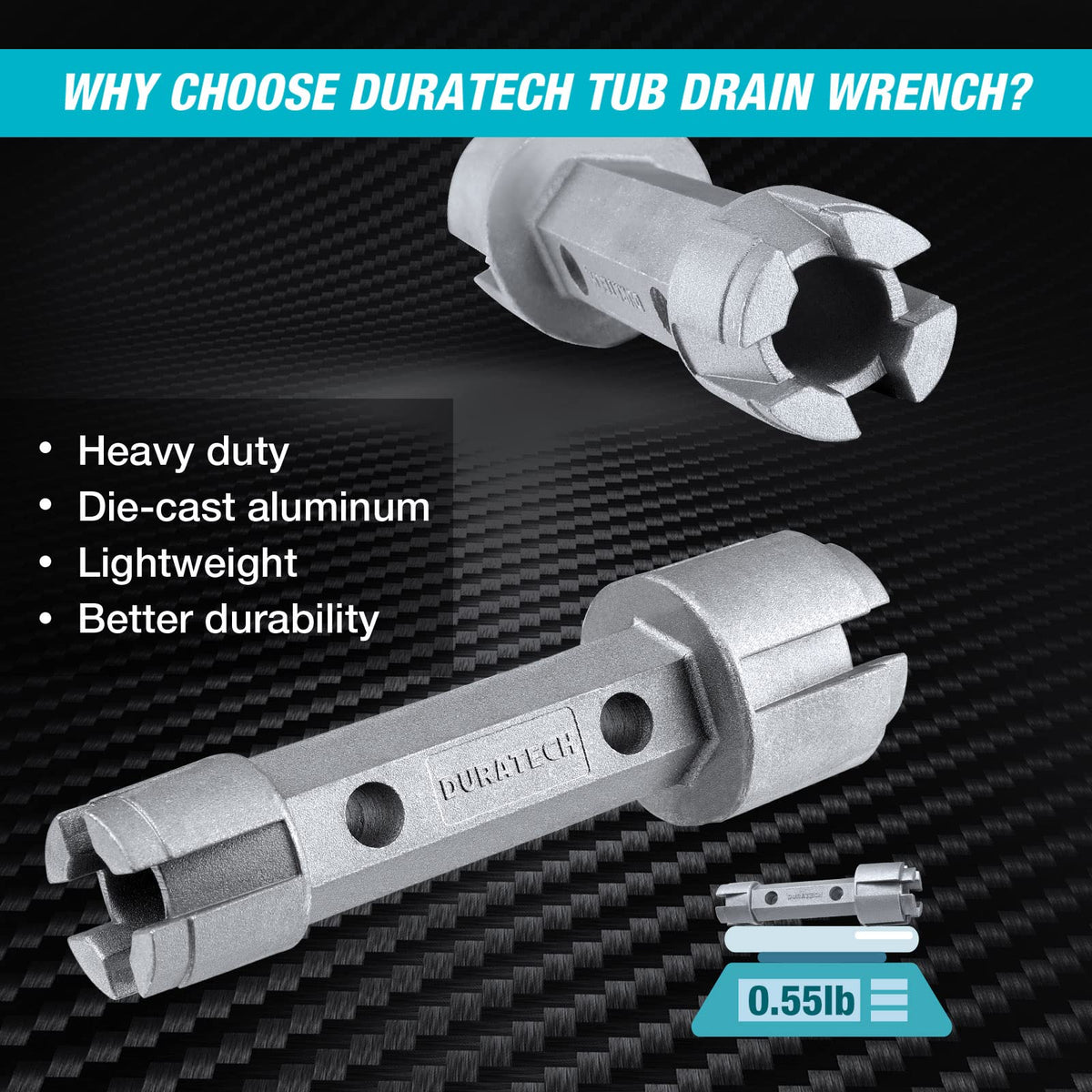DURATECH Tub Drain Remover Wrench for Bath and Shower Drains (additional view 4)