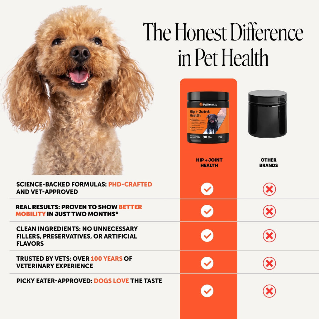 Pet Honesty Vet Recommended Hip and Joint Supplement for Dogs, – 90 Count (DEXB-JS-1219-335) (Pack of 90)