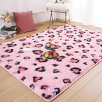 Amearea Leopard Area Rug - Pink / 5' x 8' (Rectangular)