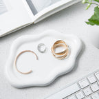 Lynagert Cloud Trinket Dish, Chubby Jewelry Tray, Ceramic Jewelry Ring Trinket Dish for
