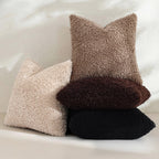 decorUhome Sherpa Decorative Throw Pillow Covers - Chocolate / 20" x 12" (Pack of 2) view 7