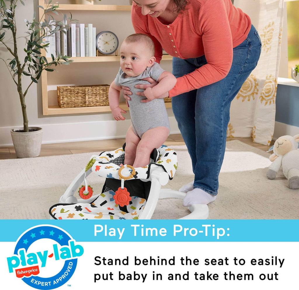 Fisher-Price Sit-Me-Up Floor Seat, Cute Cow Theme (HYR49)