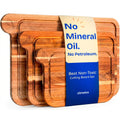 Ziruma Non-Toxic Acacia Cutting Board Set of 3, Mineral Oil Free, Plastic Free (ZAWDCBTRNH)