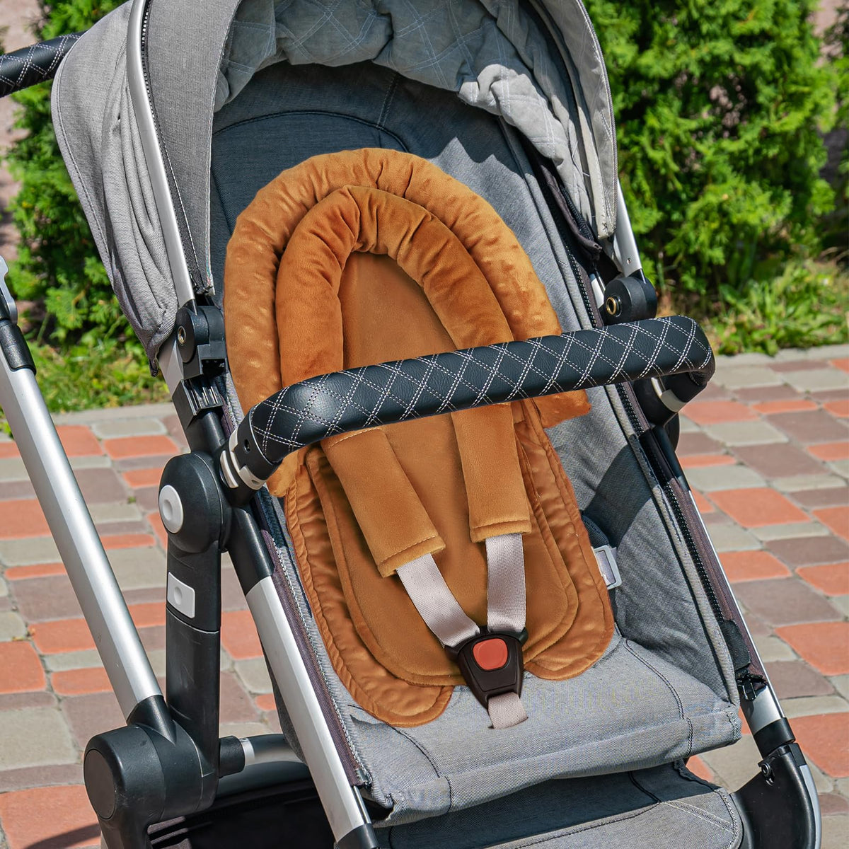 HNHUAMING Infant Car Seat Insert - Brown view 7