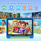 Kids Tablet,Android 16 Tablet for Kids 10 inch with Case,24GB RAM 64GB ROM - Blue view 3