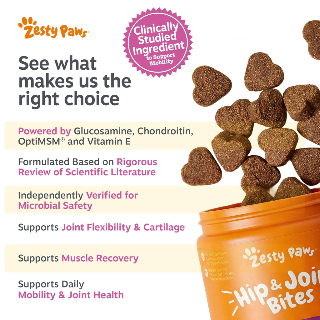 Zesty Paws Hip and Joint Supplement for Dogs