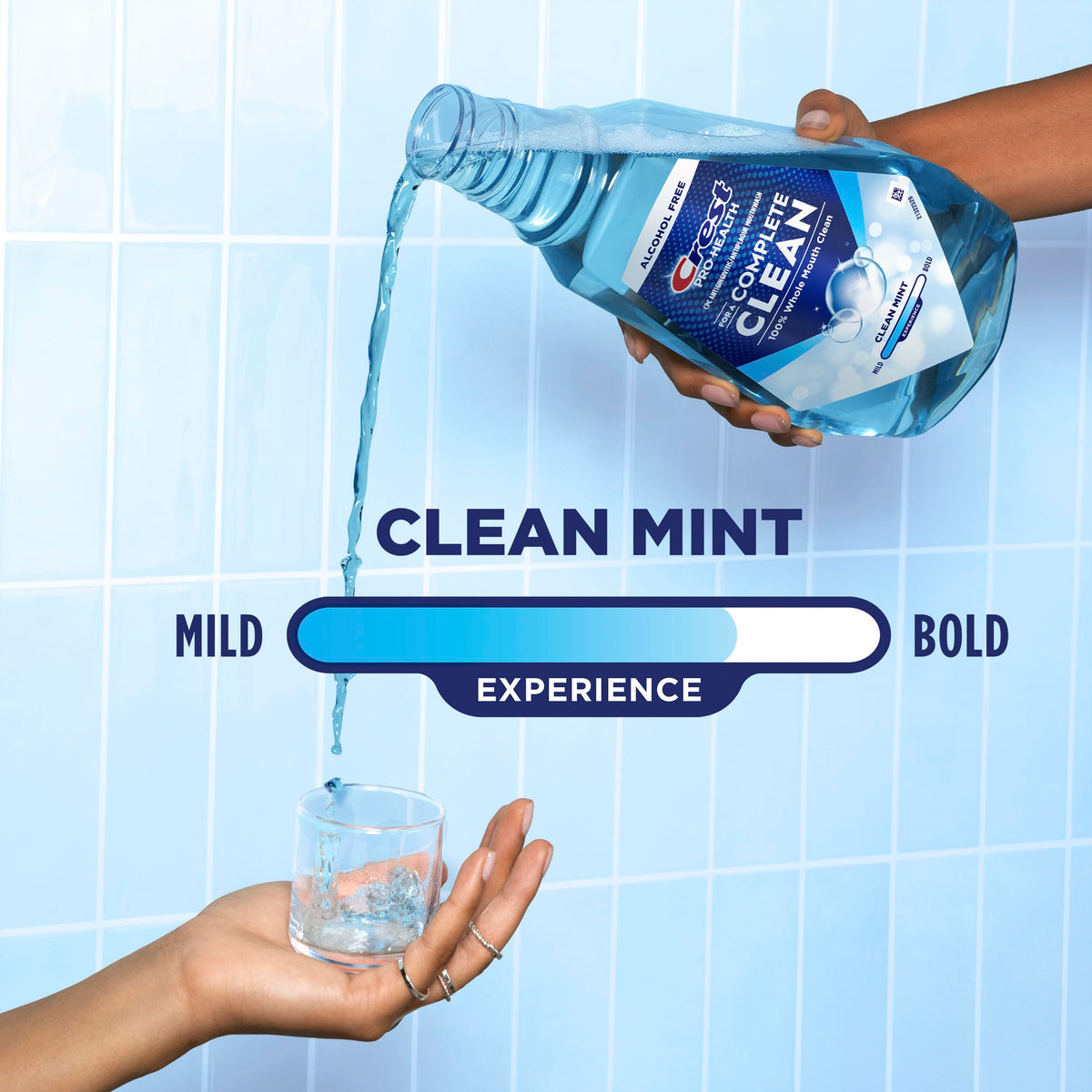 Crest Mouthwash Pro Health Complete Clean, CPC (cetylpyridinium chloride) Antigingivitis/Antiplaque, Alcohol Free