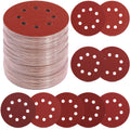 YNZDRWA 70 PCS 5 Inch 8-Hole Sanding Discs, 9 Mixed Grits (YN004) (Pack of 70)