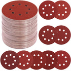YNZDRWA 70 PCS 5 Inch 8-Hole Sanding Discs, 9 Mixed Grits (YN004) (Pack of 70)