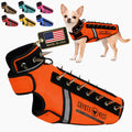 CoyoteVest SpikeVest Dog Harness, Made in the USA, XXS-Yellow - Fluorescent Orange / XX-Small