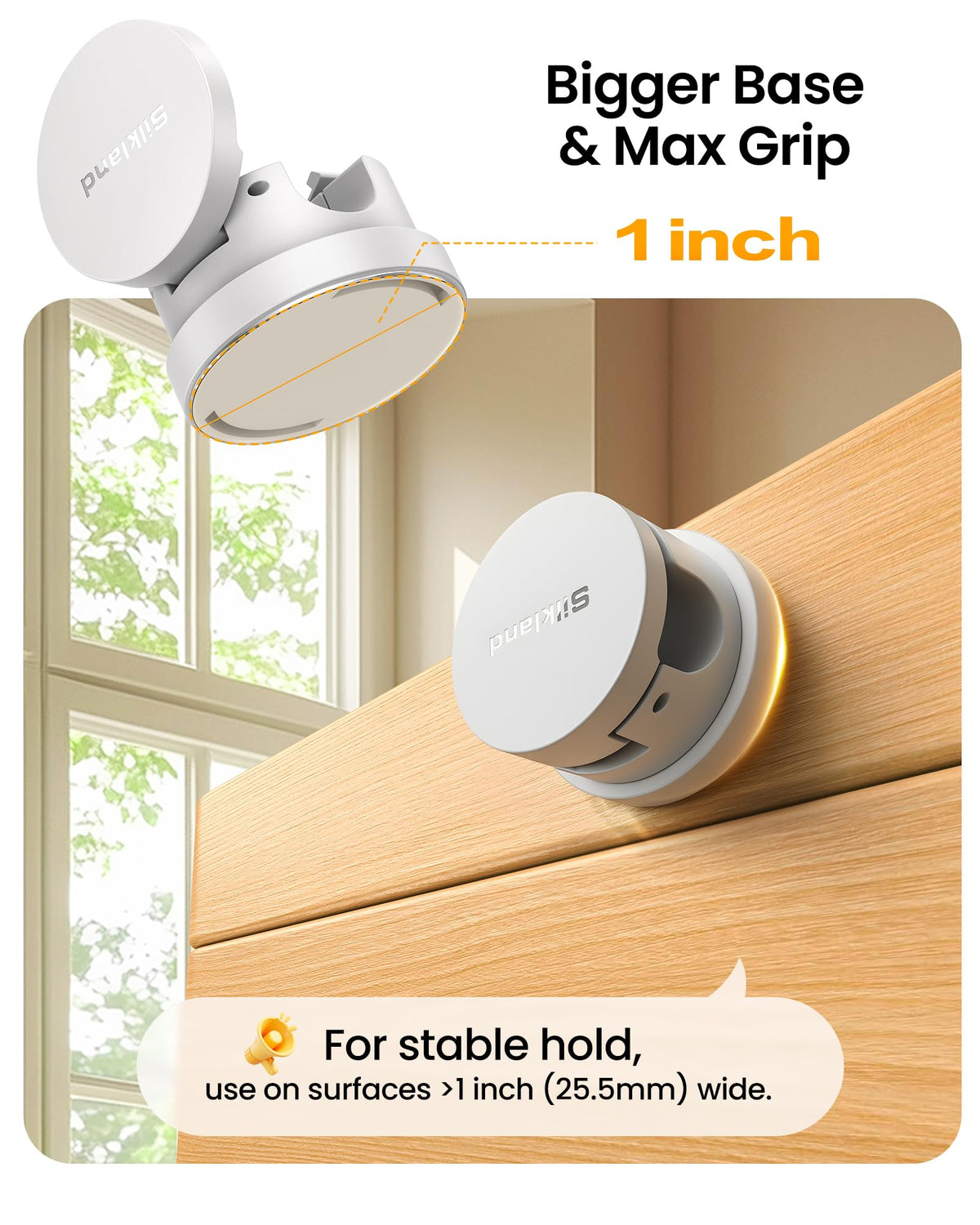 Silkland 360° Rotable Cable Clips - White / 6 Pack view 5