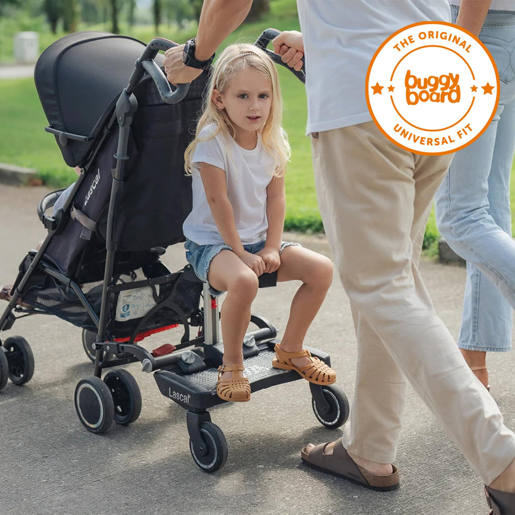 Lascal BuggyBoard Maxi+ - Black with Gray Saddle Seat (11041)