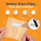 100 Pack of 4x3 Magnetic Name Badge Holders (White Printable Inserts Included) (additional view 3)