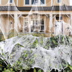 Extra Fake Spiders, Super Stretchy Cobwebs for Halloween Decor Indoor and Outdoor
