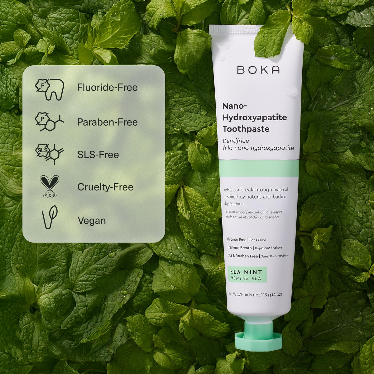 Boka Toothpaste - Nano Hydroxyapatite Toothpaste, Fluoride Free Toothpaste (4) (Pack of 2)