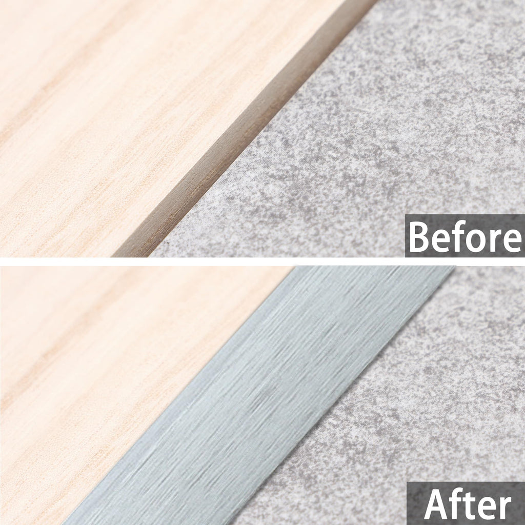 Trimold 3Pcs Aluminum T Molding Trim & Floor Transition Strips, Flat Divider Strip for (additional view 2)
