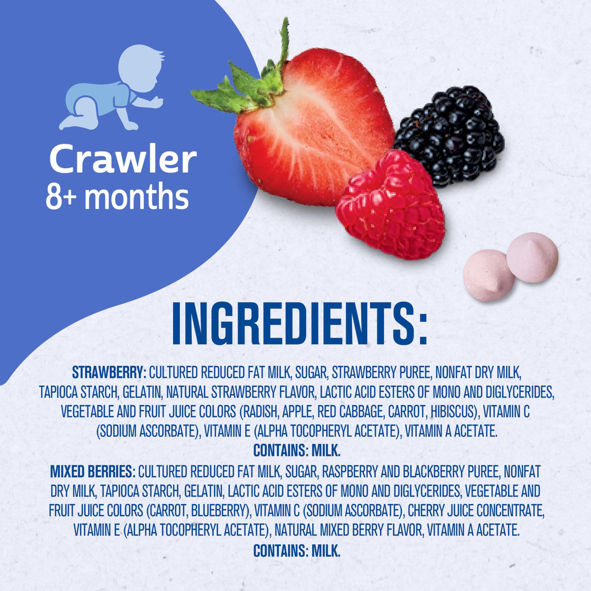 Gerber Stage 3 Baby Food, Strawberry and Mixed Berries Melts, 1 oz. Pouch (Pack of 4) (additional view 8)
