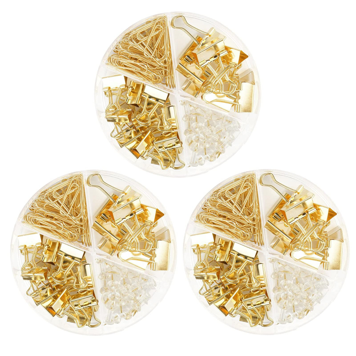 Creechwa Paper Binder and Clips - Gold / 216 / 3 Pack view 1