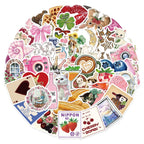50Pcs Pinterest Aesthetics Stickers Pack - Waterproof Stickers for