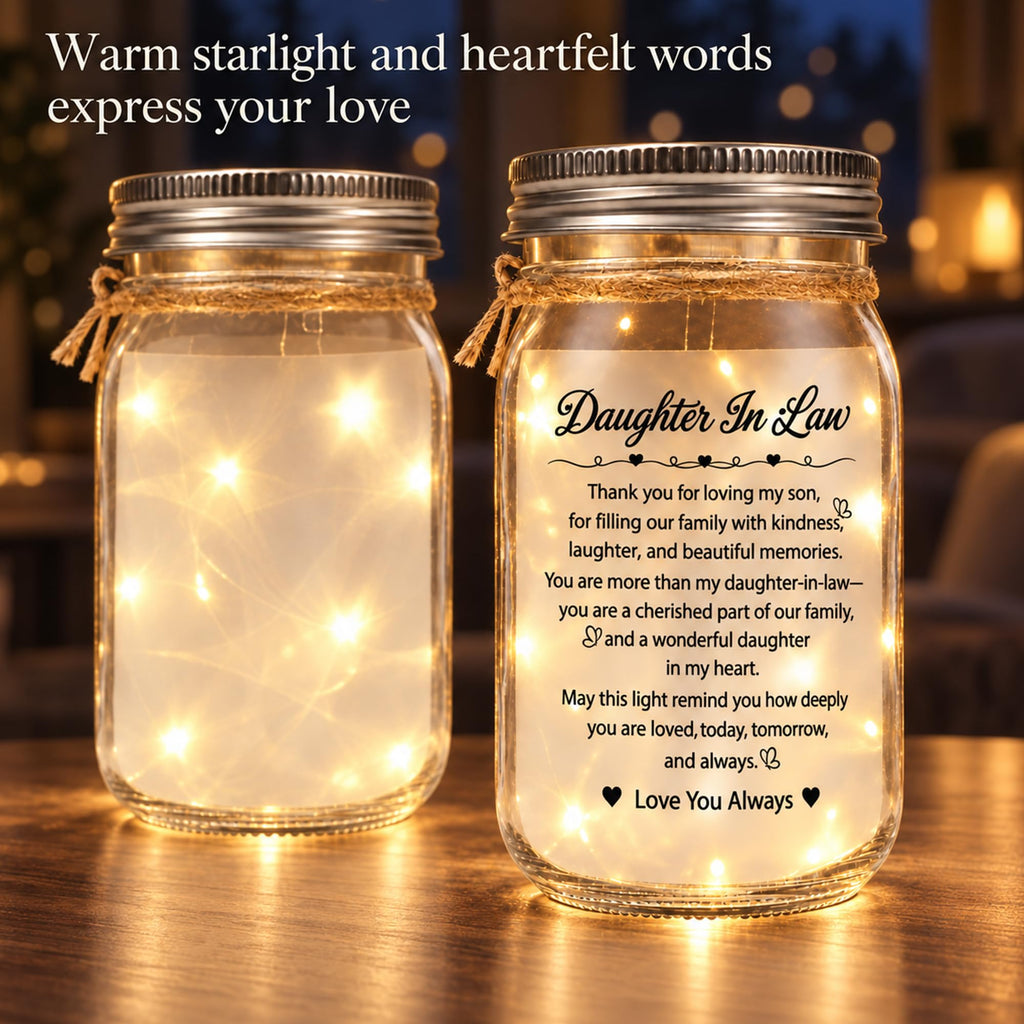 Daughter-in-Law Mason Jar Night Light, Birthday Gifts for daughter-in-law (additional view 3)